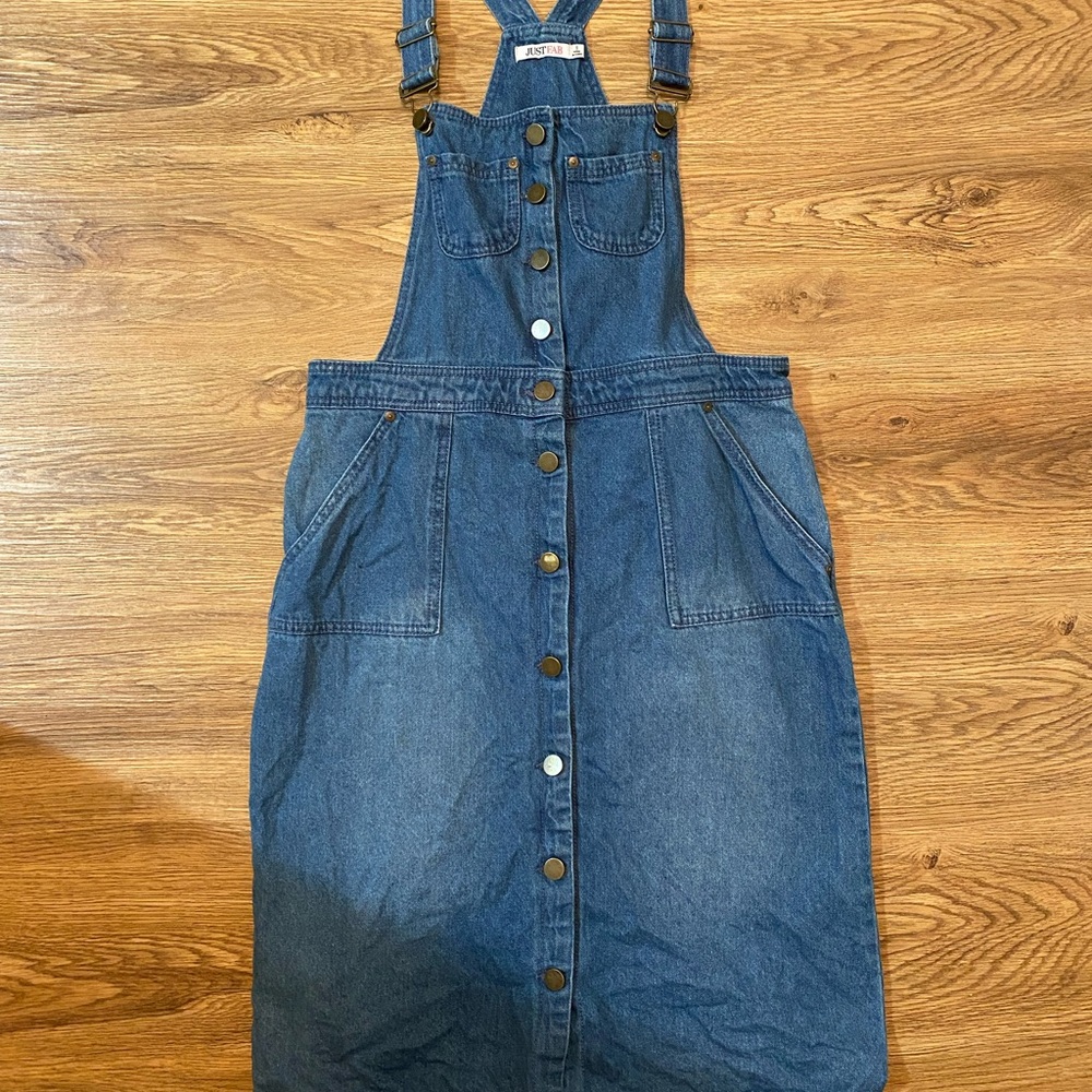 JustFab Blue Denim Midi Dress